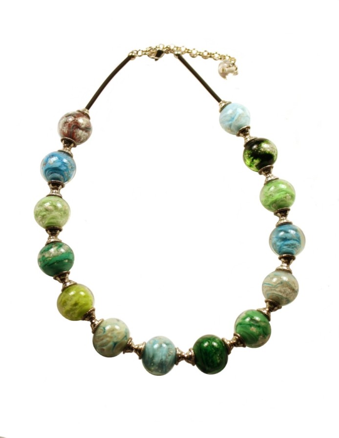 Ketting groen blauw tinten